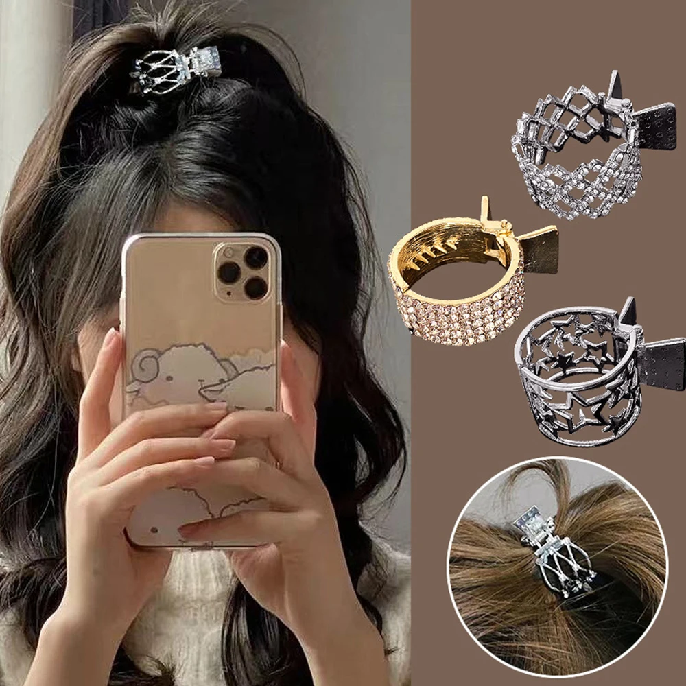 

Rhinestones Ponytail Clips Girls Hair Clips Hair Accessories Pretty Fixed Hairpins Women Hair Claws Headdress