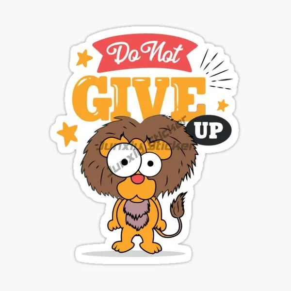 

WE NUH GIVE UP NEVER GIVE UP Creative Off-road Car Stickers Luggage Motorcycle Vinyl Self-adhesive Decal