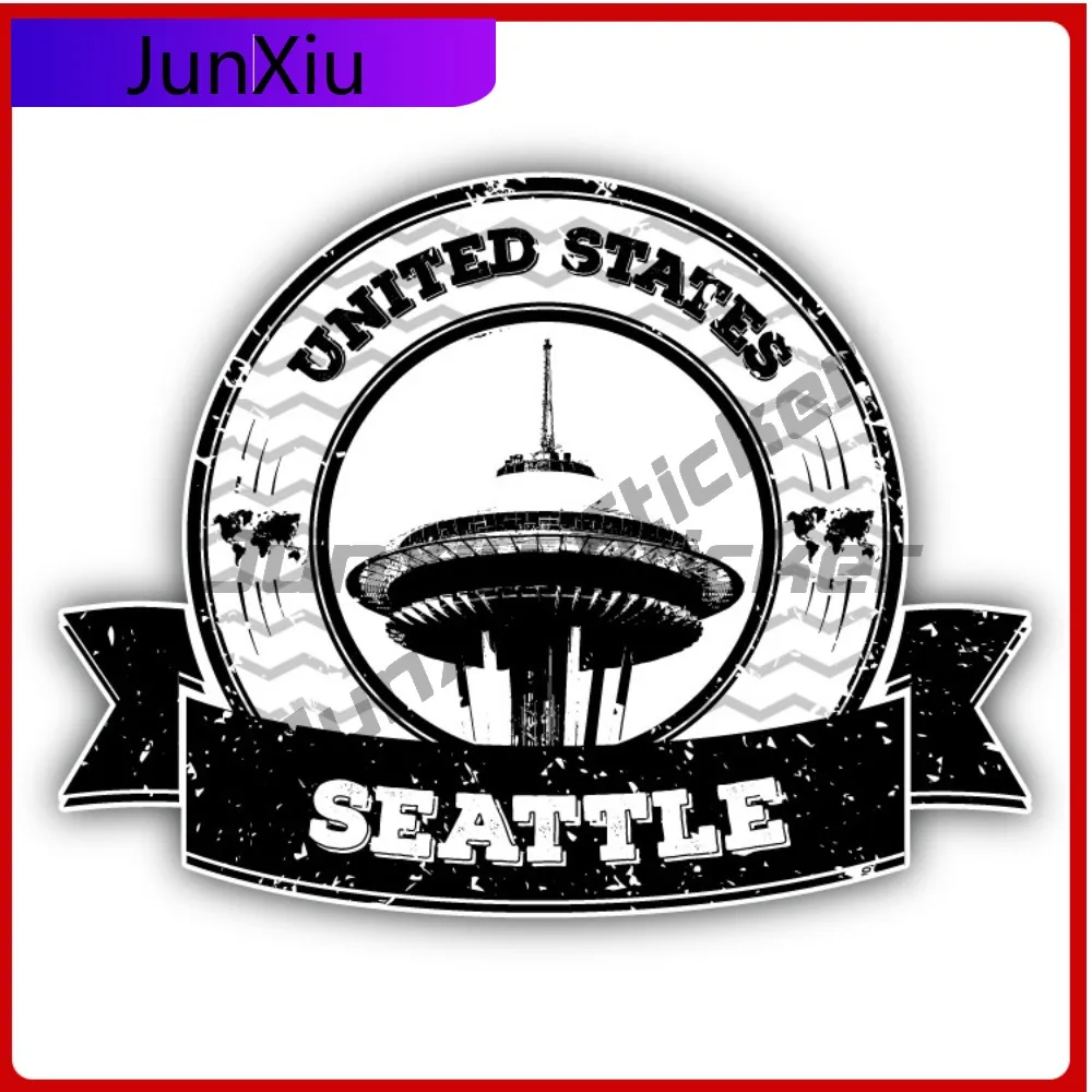 

Seattle United States Creative Sticker Stamp Travel Car Decal Bumper Stickers For Mobile Phones Cool Style Helmet Use Waterpr