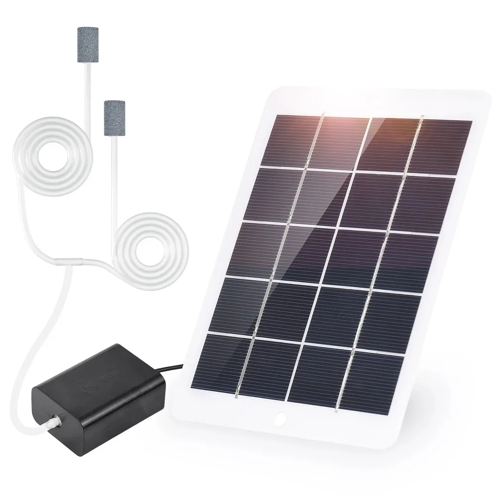 for Outdoor Power Solution Aquarium Pump for solar Panel Oxygenator Kit Air Diffuser 3W 5V for solar Power Automatic Activation