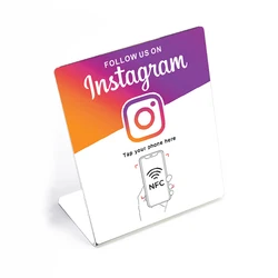 NFC Instagram NTAG215 NFC Table Display Stand Big Size Can Be Noticed Easily