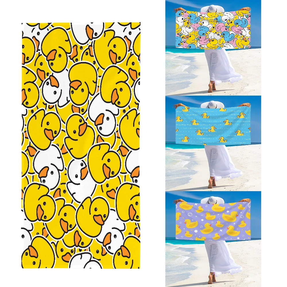 Cartoon Rubber Duck Towel Ultra Soft Absorbant Quickdry Large Beach Towels Personalized Gym Sport Bath Towels