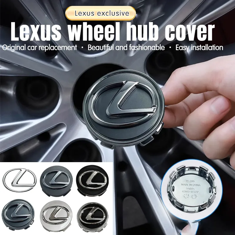 4pcs 62mm Wheel Hub Center Caps For Lexus Badge Cover Hubcaps for NX200T ES200 ES350 IS300 RX240 GS450h LS500h Car Accessories