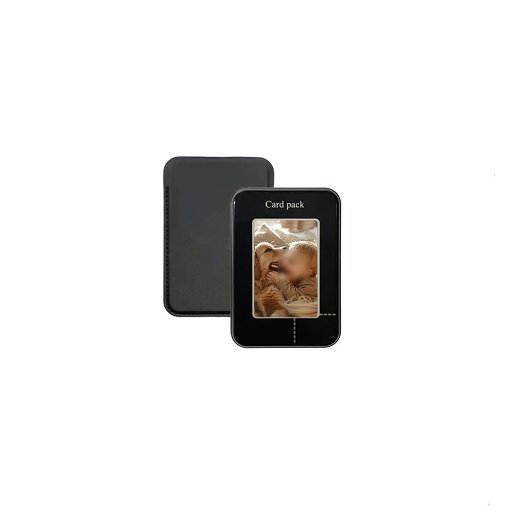 

Smart Magnetic Card Holder for iOS Phones with Ink Display Technology Compact Phone Stand and Card Storage Accessory