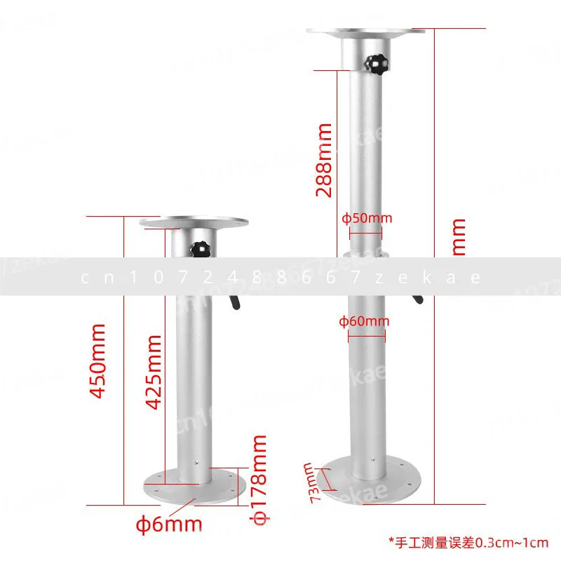 

Ножка подъемного стола для автофургона, вращающаяся цилиндрическая ножка обеденного стола из алюминиевого сплава, регулируемая опора для модификации автофургона