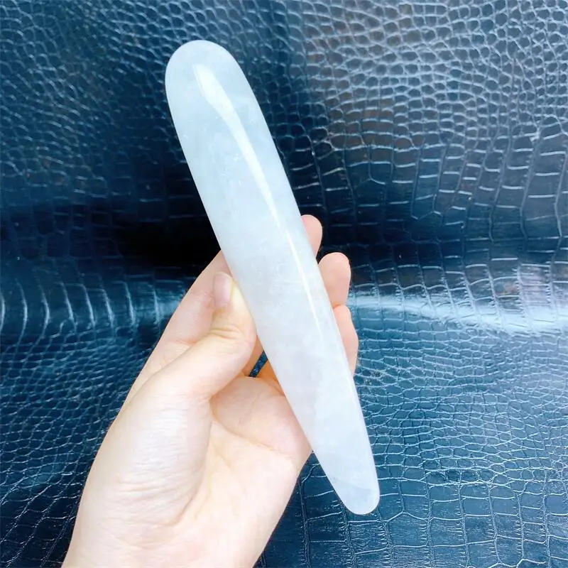 18cm Natural Clear Quartz Crystal Large Massage Penis Wand Gemstone Yoni for Women Health Smooth Polished Reiki Gifts