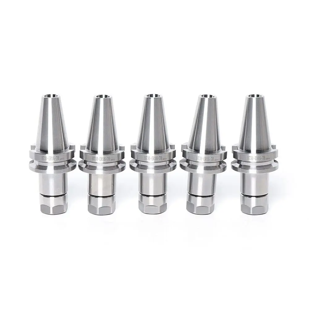 

5Pc BT30-ER16 Collet Chuck, Tool Holder Collet Chuck Set,length Chuck Tool Holder Set Mill Holder for CNC Engraving Machine Mill
