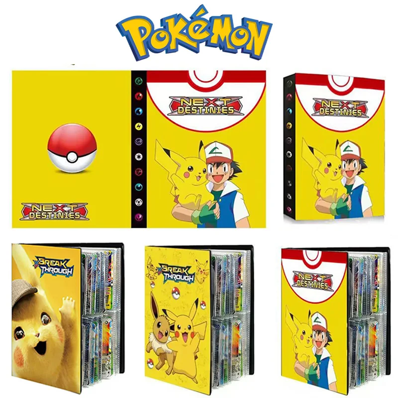 Álbum de Cartas Pokémon de 240 Bolsillos, Libro de Colección de Cartas de Anime y Dibujos Animados, Carpeta para Guardar Cartas VMAX GX EX, Regalo para Niños