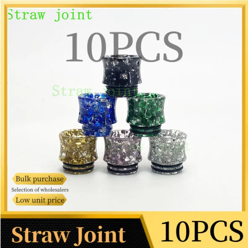 10PCS 810 Random Color Resin Straw Joint