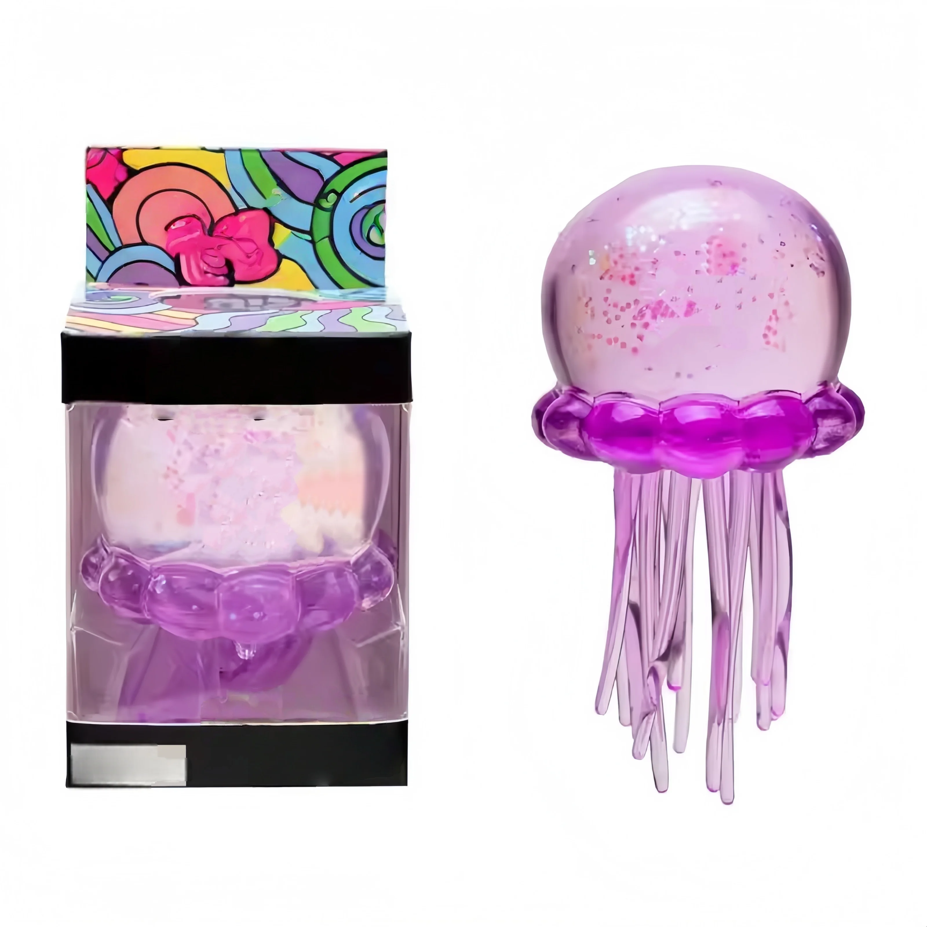 

Confirmed Fuzz Ball Jellyfish Squishy Series Various Colors Cute Jellyfish Modeling Stress Relief Relax Fun Toy