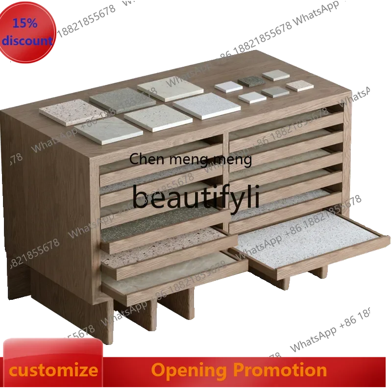 

S7486teae Log Wind Sample Display Cabinet Multi-layer Drawer Display Cabinet Product Shelf