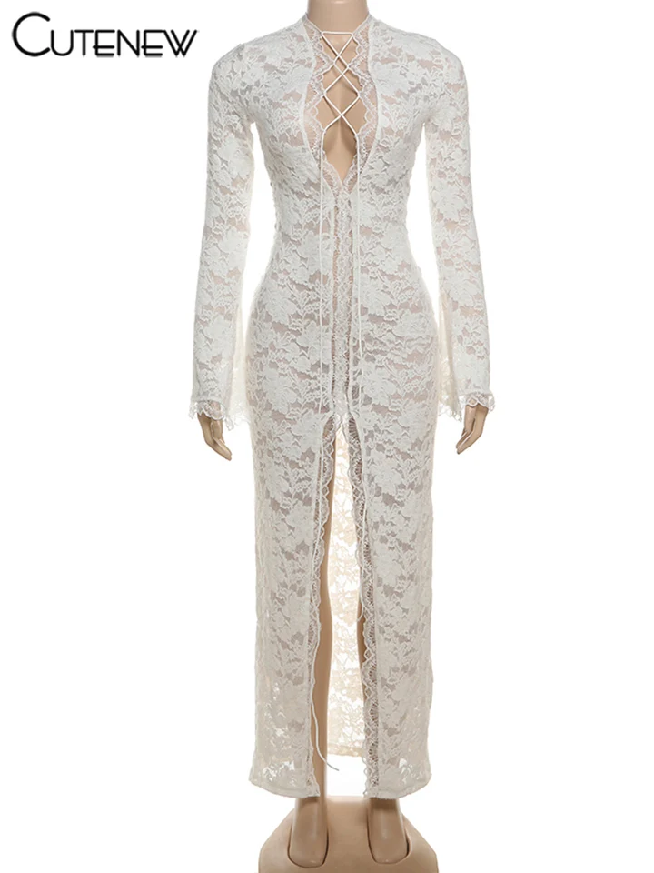 maxi lace white dress Lace Maxi Dress