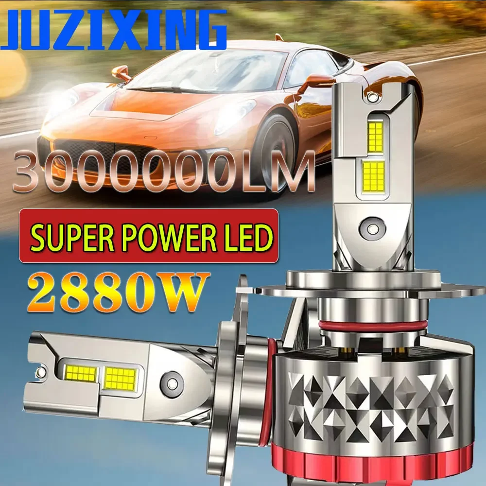 

JUZIXING 2880W H4 LED Headlight 300000LM Canbus Chip Lamp Project 6500K Led t Super HB4 H11 H4 H1 9012 HB3 9005 9006 H8 Lights