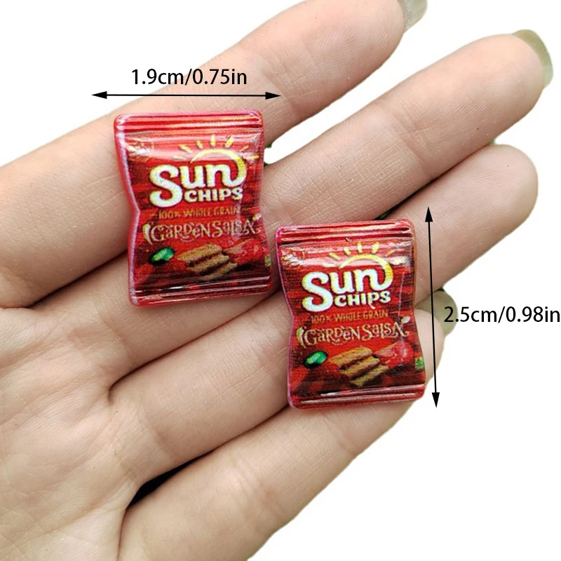 10Pcs Dollhouse Simulation Potato Chips Dollhouse Mini Snack Food Decorations Dolls House Accessories Pretend Play Toys