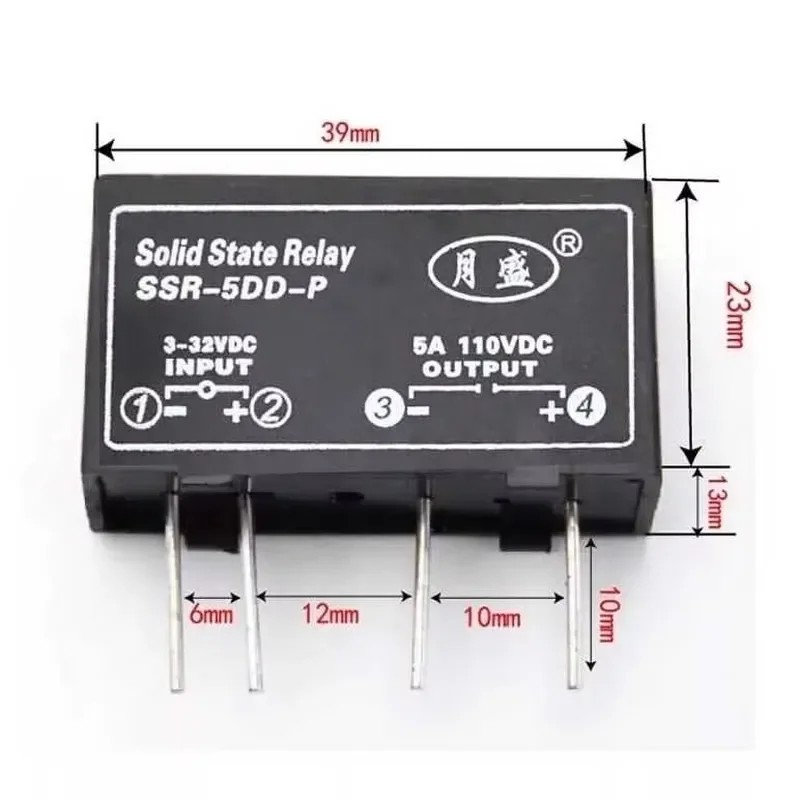 DC SSR-5DD-P Small Solid State Relay PCB In-line DC Control DC Output Compact Module for Industrial Automation Circuit Board