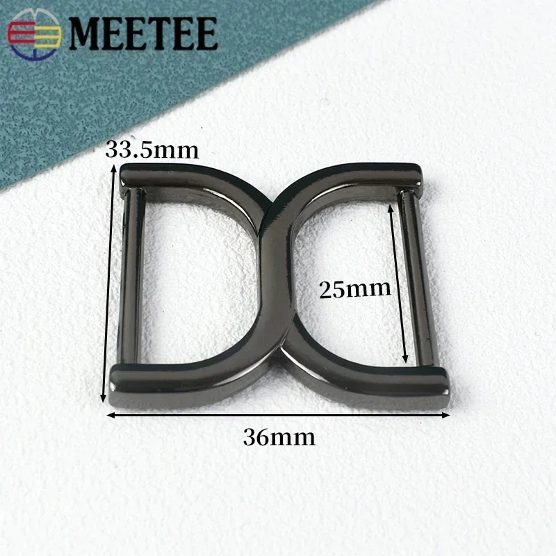 5/10Pcs Meetee 25mm Metal Ring Buckles Bag Belt Connector Clasp Webbing Strap Garment Loop Button Hook DIY Hardware Accessories