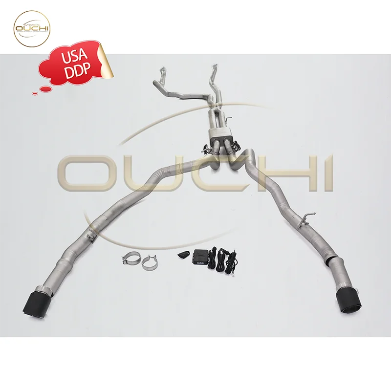 

Ti Exhaust System Cat-Back for Dodge TRX 6.2L With electronic valve Weight Reduction Aggressive Sound