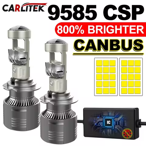 H7 H4 LED With Lenses H11 H8 Mini Projector Car Headlight Bulb 9005 9006 HB3 HB4 Fog Light 6000K Canbus No Errors Turbo Lamp 12V