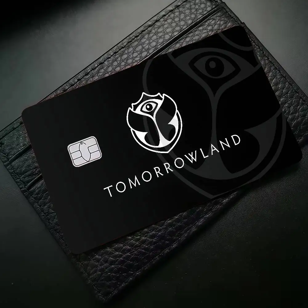 Tomorrowland Music Logo بطاقة الائتمان الجلد VISA بطاقة البنك بطاقة النقل ملصق مضاد للماء المضادة للخدش النساء هدية #2