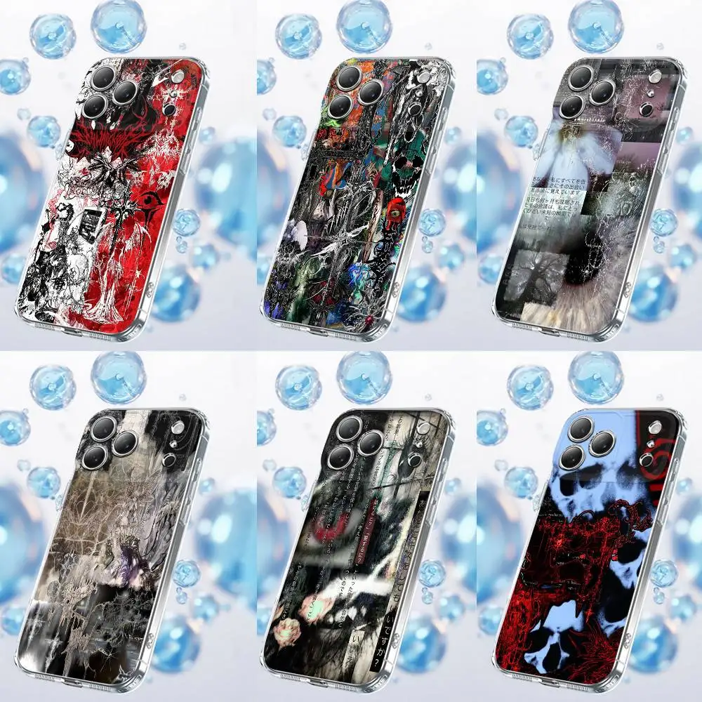 

Gothic Cyber Sigil Cross Phone Case For iPhone 17,16,15,14,13,12,11 Plus,Pro,Max,Plus,E,SE4,Air,Mini Transparent