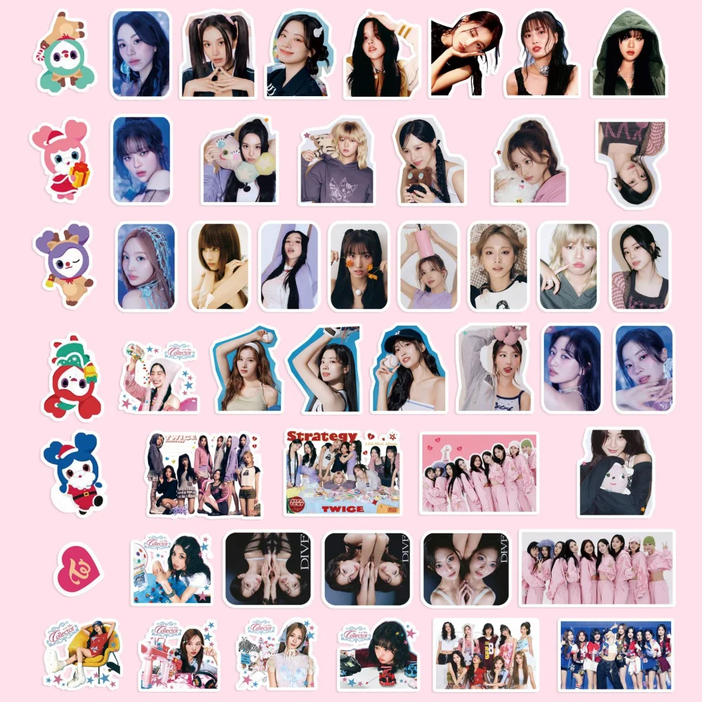 Neue 98PCS KPOP Pop Musik Gruppe Zweimal Thema Party STRATEGY Neue Album Skateboard Wasser Tasse Aufkleber Festival Geschenk