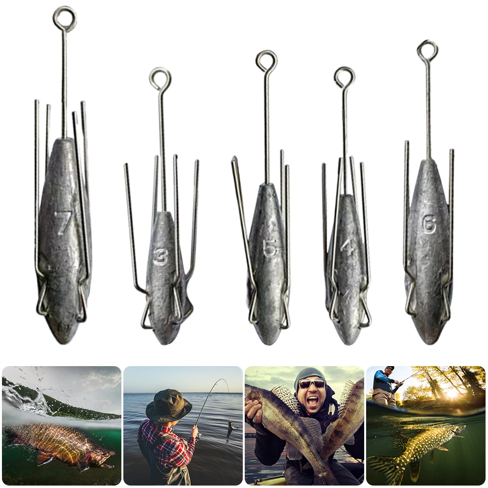 Fishing Sinker Weights Long Tail Spider Weights Wear-resistant Surf Casting Sinkers for Saltwater Freshwater