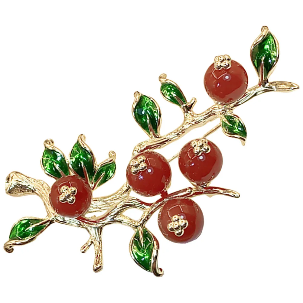 Spilla Accessori Tema frutta per donna Scialle Cerimonia di laurea Accessorio Abiti Corpetto da sposa in rame