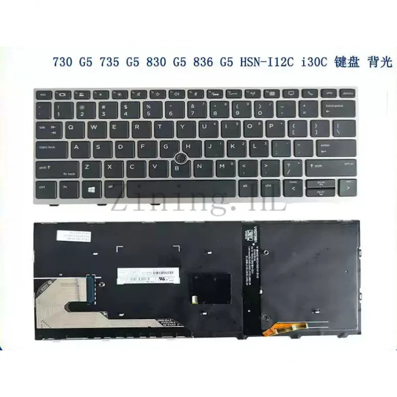 

For HP 730 G5 735 G5 830 G5 G6 836 G5 HSN-I12C i30C Keyboard Backlight