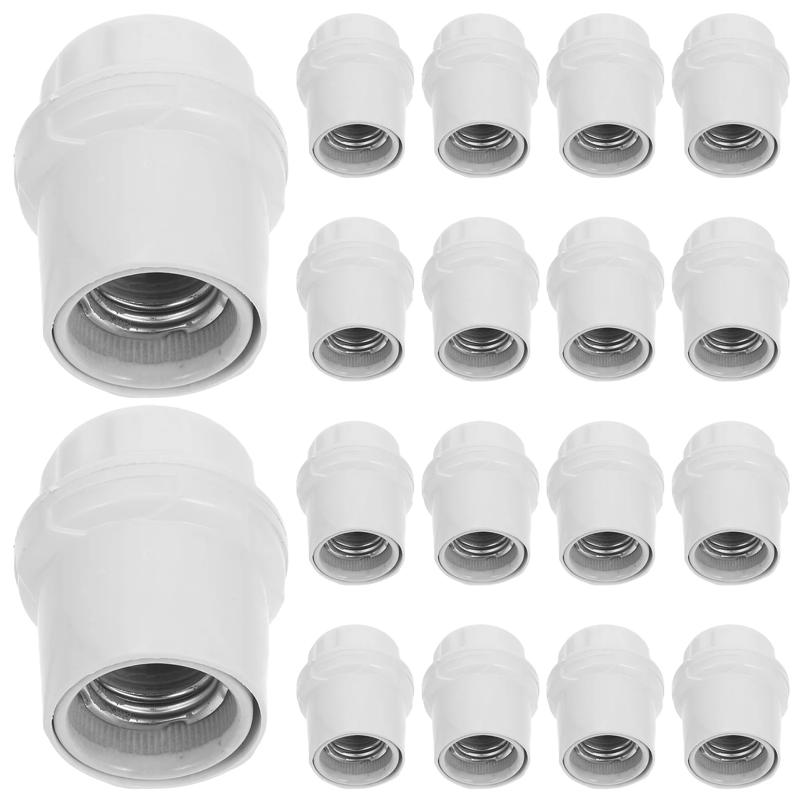 

20pcs E27 Waterproof Lamp Socket Suspended Light Fixture Led Compatible Bulb Adapter Ceiling Fan Socket Replacement Hanging