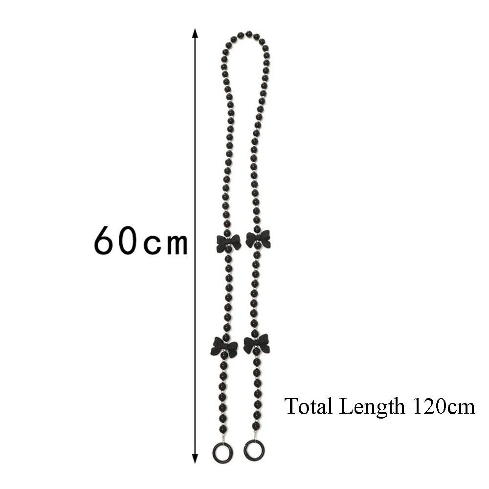 Long Chain Straps Outdoor Carrying Lanyard Phone Chain Bag Crossbody Lanyard Hanging Rope Bow Heart Beads Anti-loss  Bag Chain