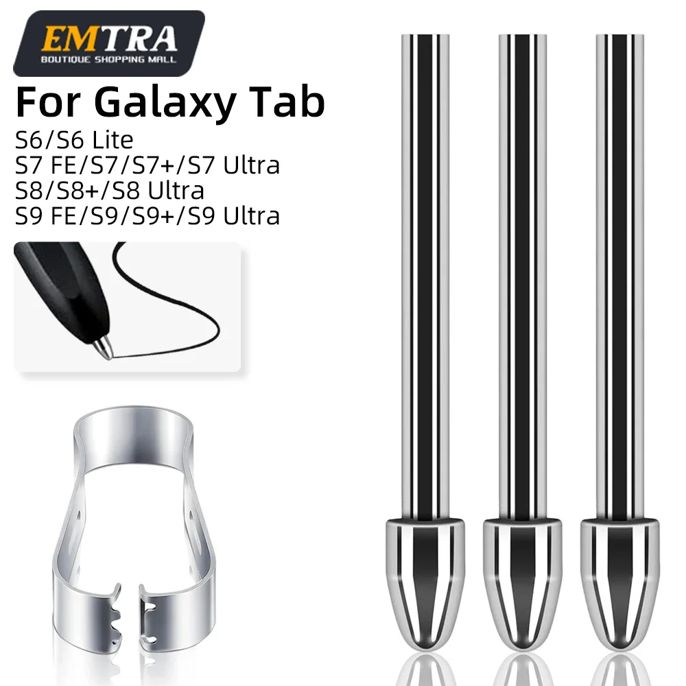 Replacable Pencil Nib for Samsung Galaxy Tab Ultra S7/S8/S9+ S23 Note20 Titanium Alloy Touch Stylus S Pen Tip Wear Resistant