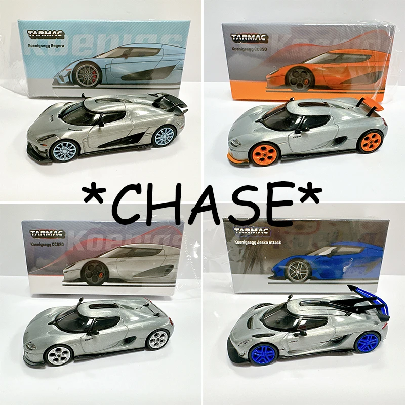 

**CHASE** Tarmac Works 1:64 Koenigsegg CC850 Regera Jesko Car Model Collection Miniature Toy Hidden Items TW