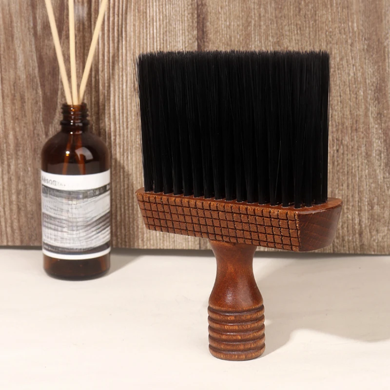 Salon Barber Holzgriff Hals Gesicht Staubwedel Pinsel für Haar Schneiden Weiches Haar Bart Reinigung Pinsel Friseur Styling Werkzeuge