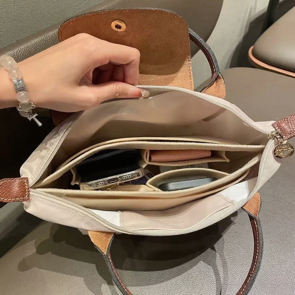 إدراج منظم لحقيبة اليد LC Pliage، وفواصل المحفظة مع جيوب، وبطانة تخزين محسنة #1