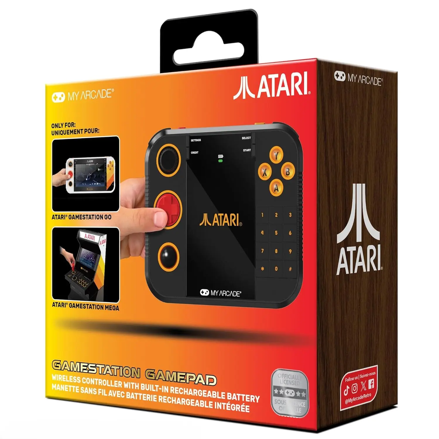 

Wireless Retro Game Controller with SmartGlow, Rechargeable Battery for Classic Gaming