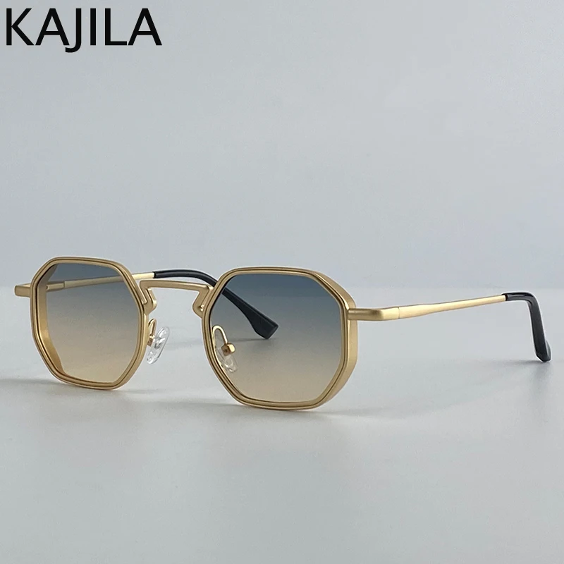 Kleine Rahmen Hexason Steampunk Sonnenbrille Männer 2025, Luxus Marke Vintage Punk Brillen Klassische Polygon Metall Sonnenbrille Männlich UV400 – Detail 1