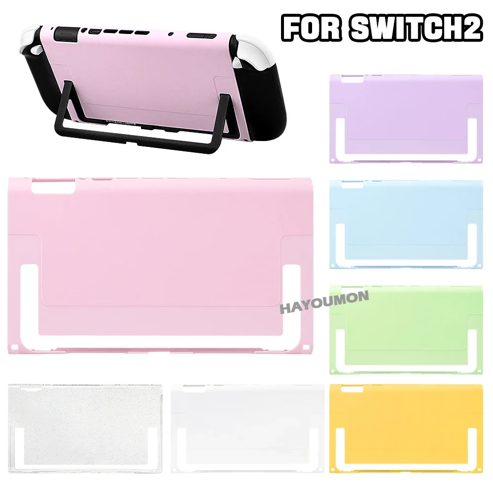 Schutzhülle für Switch 2 (2025) Farbige Harte PC-Frontabdeckung mit Ständer Kratzschutz Stoßdämpfung für Switch 2