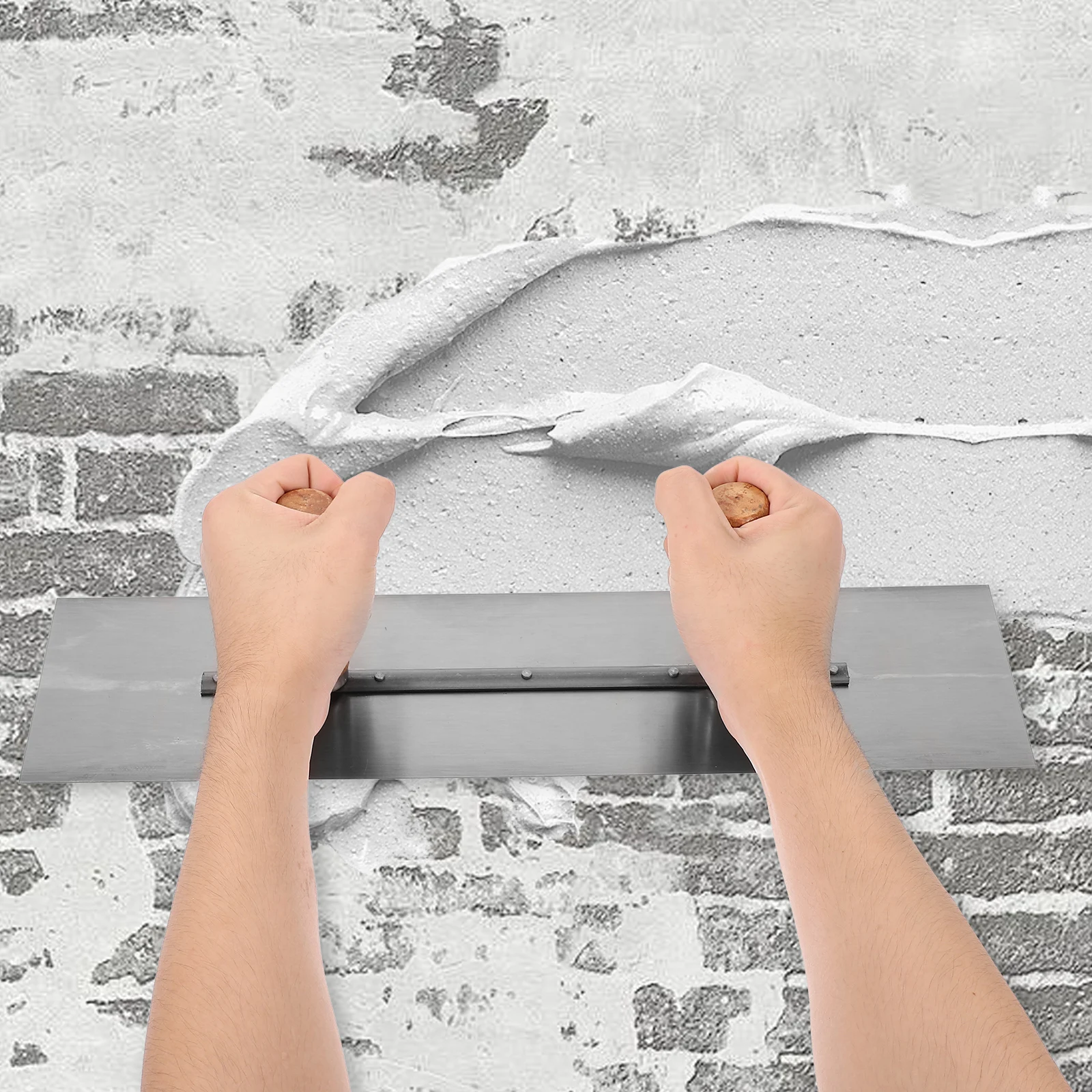 

Dual Handle Finishing Trowel Set For Drywall Skimming Spackling Concrete Cement Wall Filler Patching Plastering Smoothing