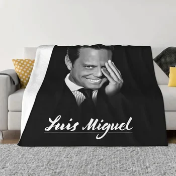 Luis Miguel 플란넬 장식 담요, El Sol de Mexico 휴대용 소프트 스로우 담요, 가정 사무실 이불용 