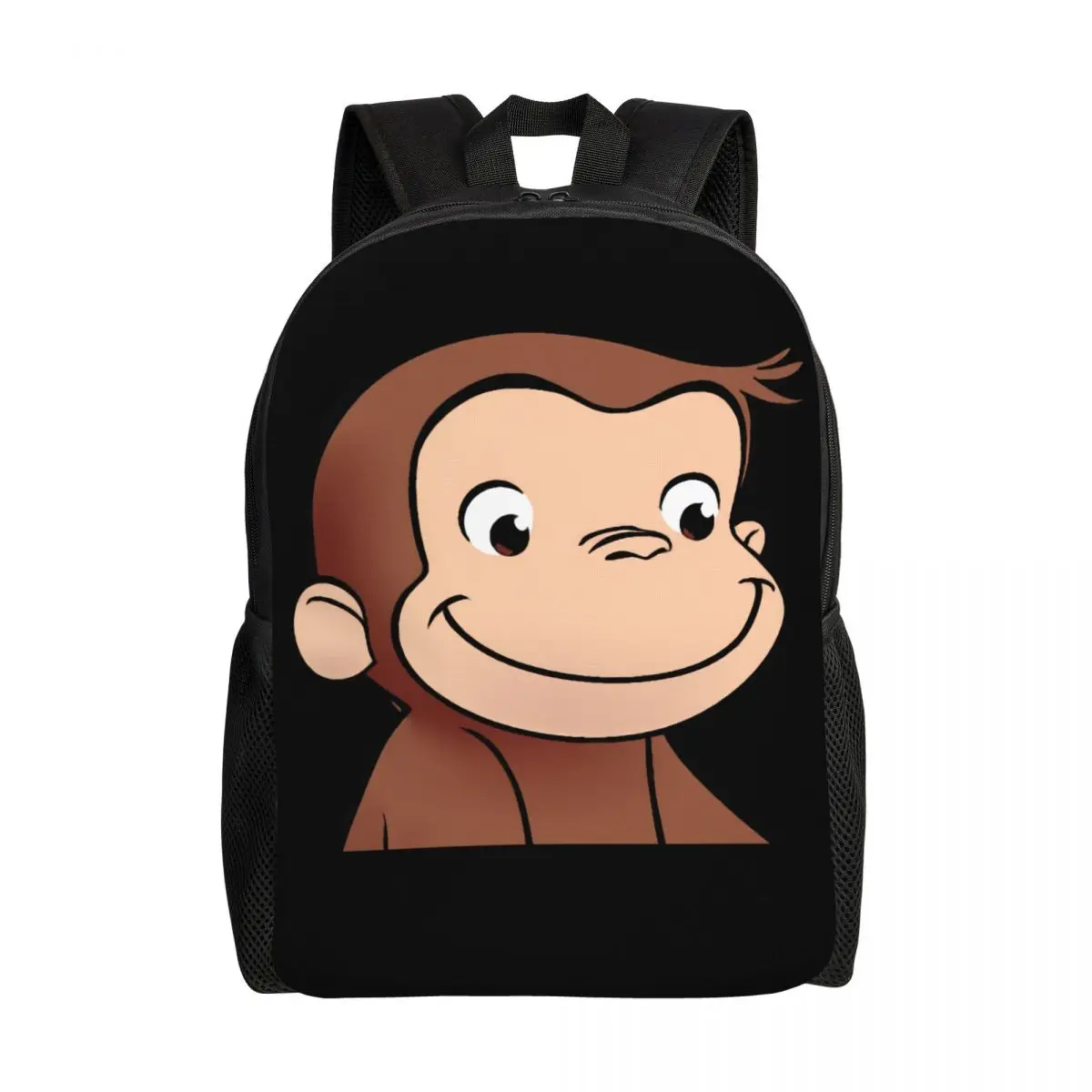 Curious George Children\'s Books Travel Backpack Women Men School Computer Bookbag Brown Monkey College Student Daypack Bags