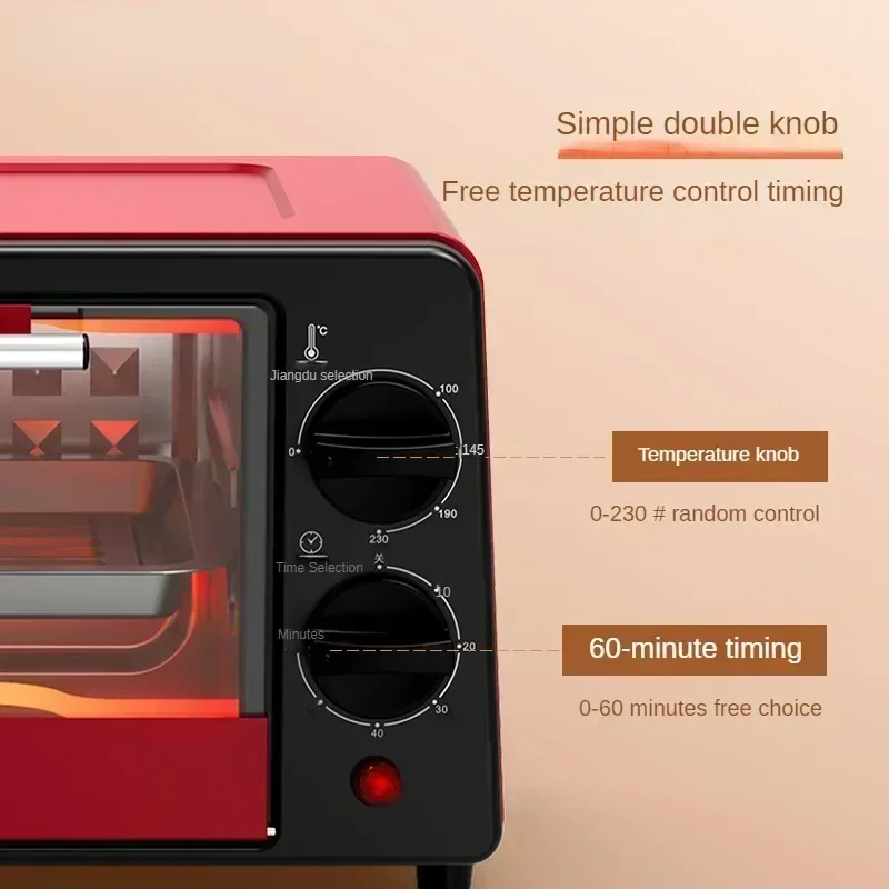 New Mini 12L Automatic Cooking Oven. For pizza, cake baking. Multifunctional. Kitchen Utensils. Electric Oven. Mini Oven.