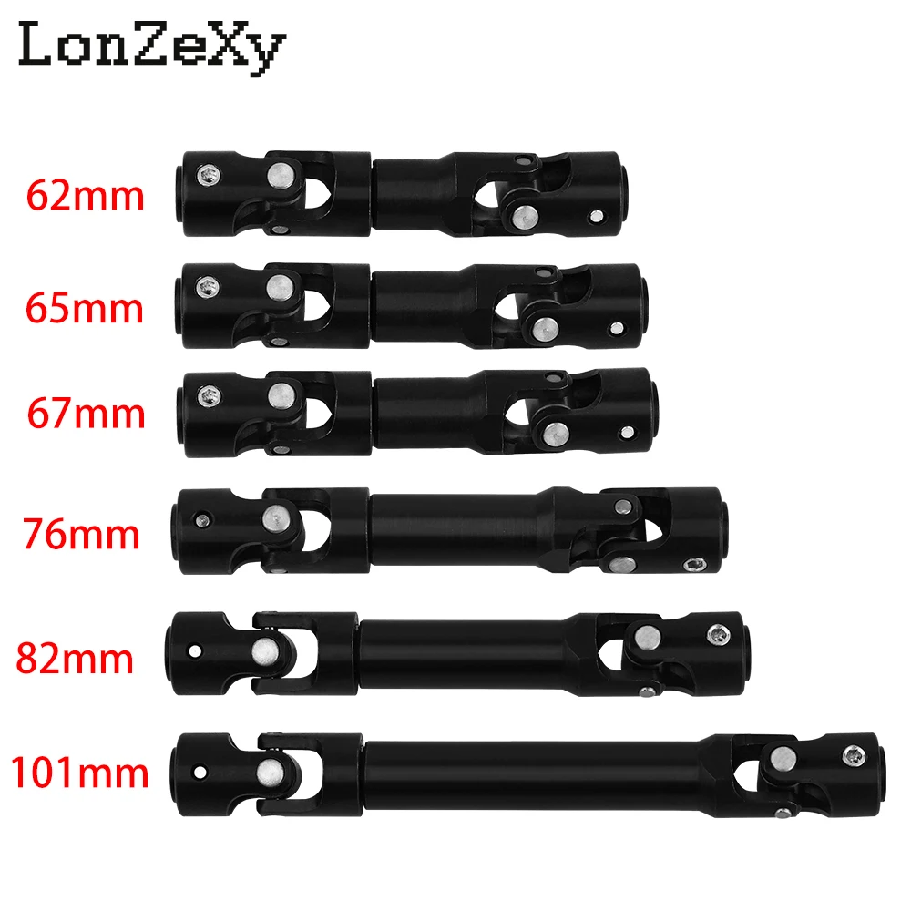

1pc 65-151mm Steel Black Universal Joint Drive Shaft for 1/10 RC Car Crawler SCX10 D90 90046 Wraith Upgraded Replacement Part