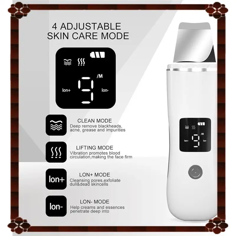 24-Hour Delivery Instrument Ultrasonic Facial Blackhead Resurfacing Machine, Beauty Cleansing Tool Ultrasonic Technology