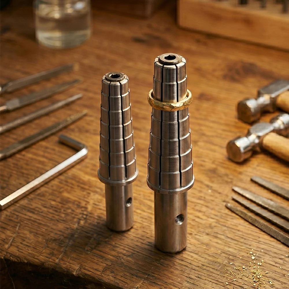Jewelry Making Rotary Tool - Stahl-Segmentierter Ringexpander für Ringgrößenanpassung und -formung,