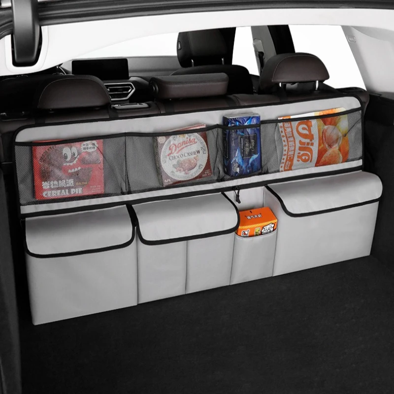 

New Auto Storage Organizer Car Trunk Bag Universal Large Capacity Backseat Storage Bag Cargo Mesh Holder Pocket Hanging Bag