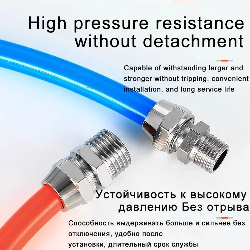 50PCSMetric Air Fitting Pneumatic Fittings  pc 4-M5 M6 M8 M10 M12 Thread Quick Connector For hose Tube Connectors