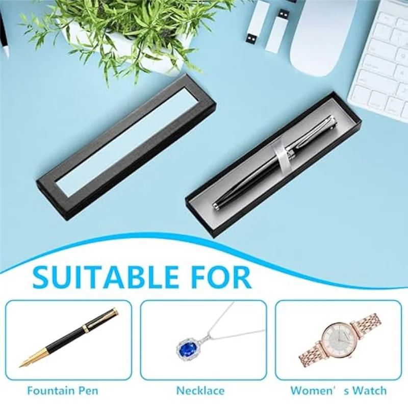 가전 부품 10Pcs 빈 펜 선물 상자 투명 뚜껑 펜 상자 선물 빈 단일 펜 케이스 펜 쥬얼리 볼펜 디스플레이