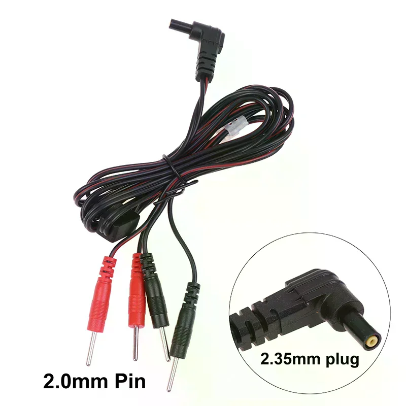 1pc 2.35mm New Electrotherapy Electrode Lead Electric Shock Wires Cable For Massager, Connection Cable For Massage & Relaxation