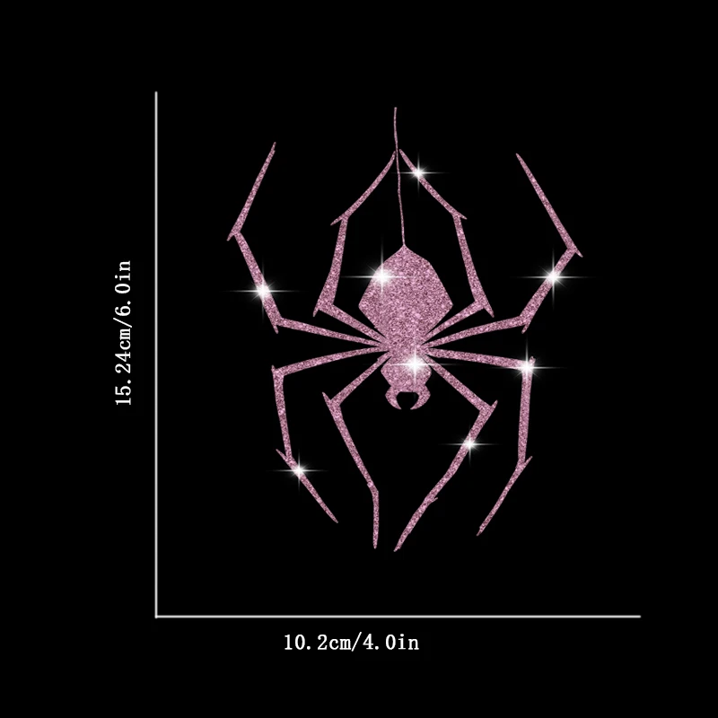 Shiny Spider Stickers, Halloween Decorations, Sparkling Glitter Decals, Wall Sticker, Doors Sticker, Car Sticker