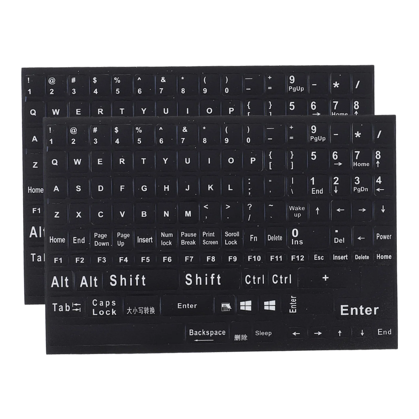 

2 Sheets Keyboard Noise Insulation Stickers Ukrainian Laptop and Notebook Computer Letter English for